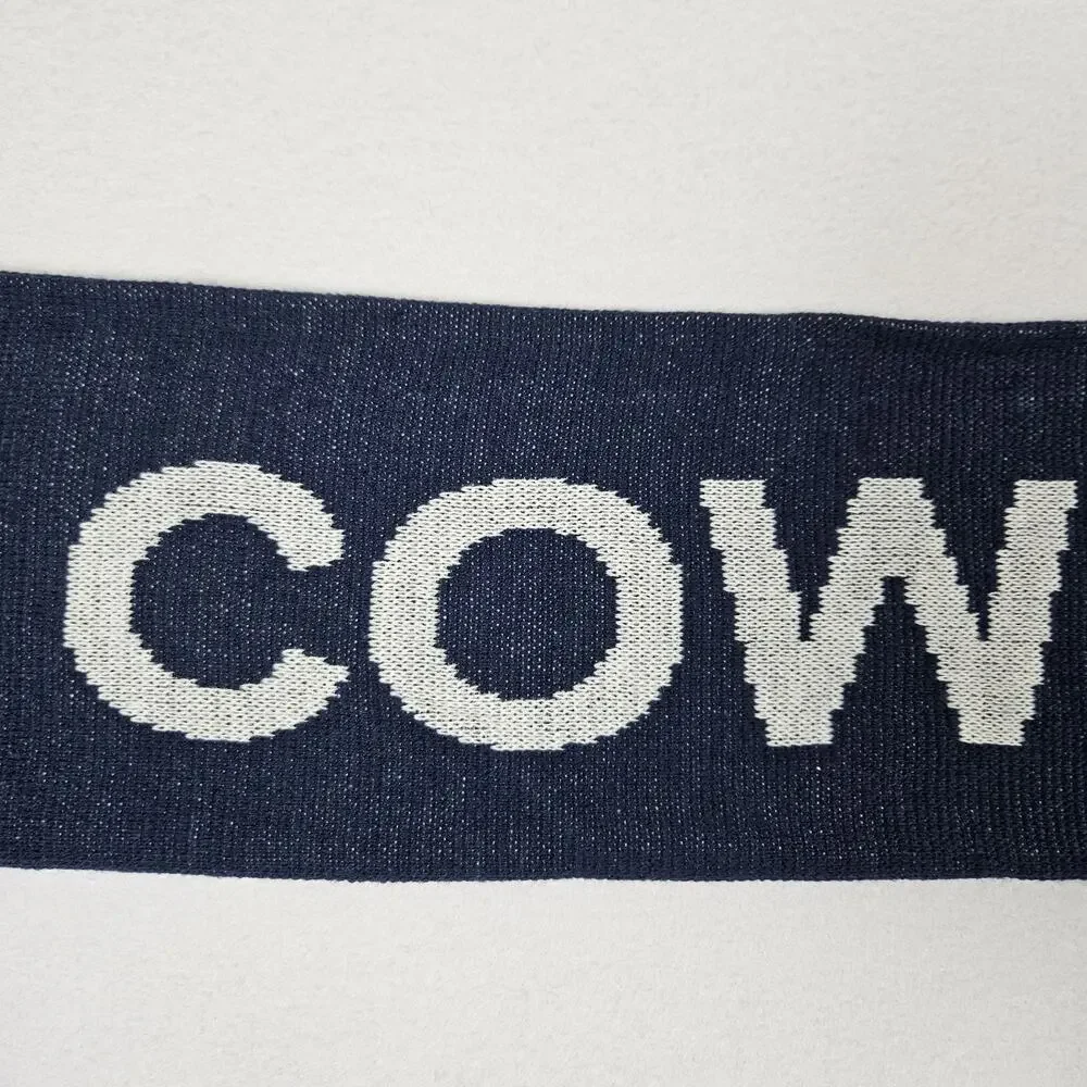 Dallas Cowboys Ford Scarf Go Further Blue Knit Winter NFL Football Texas Fringe